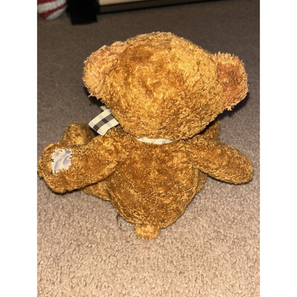 Posh Paws Teddy Bear Patches Plush with Plaid Bow - Picture 2 of 10